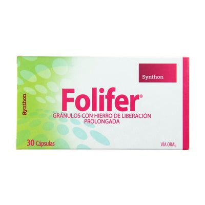 Folifer Cápsulas con Gránulos de Liberación Prolongada - 30 unidades - Farmacias Curie