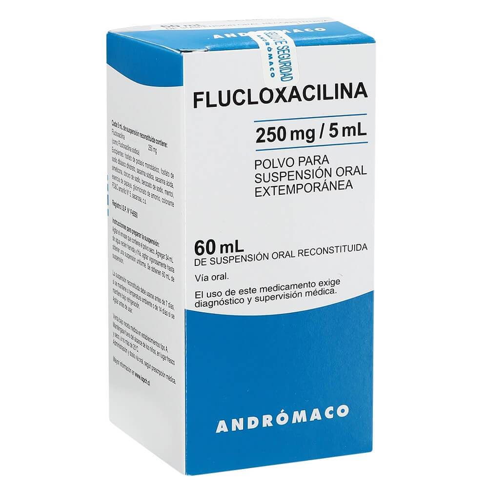 Flucloxacilina Suspensión Oral 250mg/5ml - Farmacias Curie