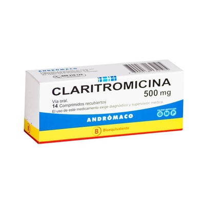 Claritromicina Comprimidos Recubiertos 500mg - Farmacias Curie