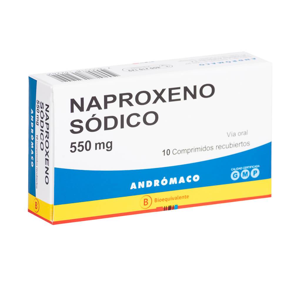 Naproxeno Comprimidos recubiertos 550 mg - Farmacias Curie