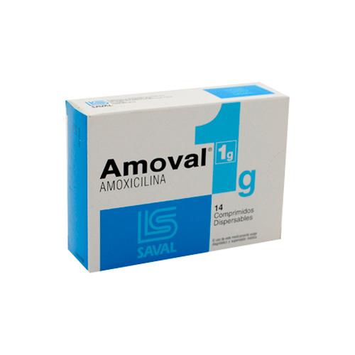 Amoval 1g - 14 Comprimidos Dispersables - Farmacias Curie
