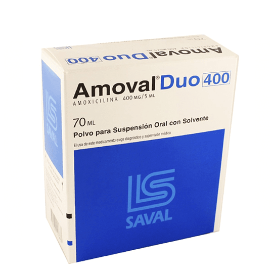 Amoval Duo Suspensión Oral 400mg/5ml - Farmacias Curie
