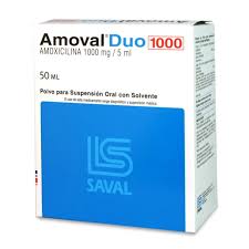 Amoval Duo Suspensión Oral 1000mg/5ml - 50ml - Farmacias Curie