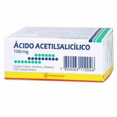 Ácido Acetilsalicílico Comprimidos 100mg - Farmacias Curie