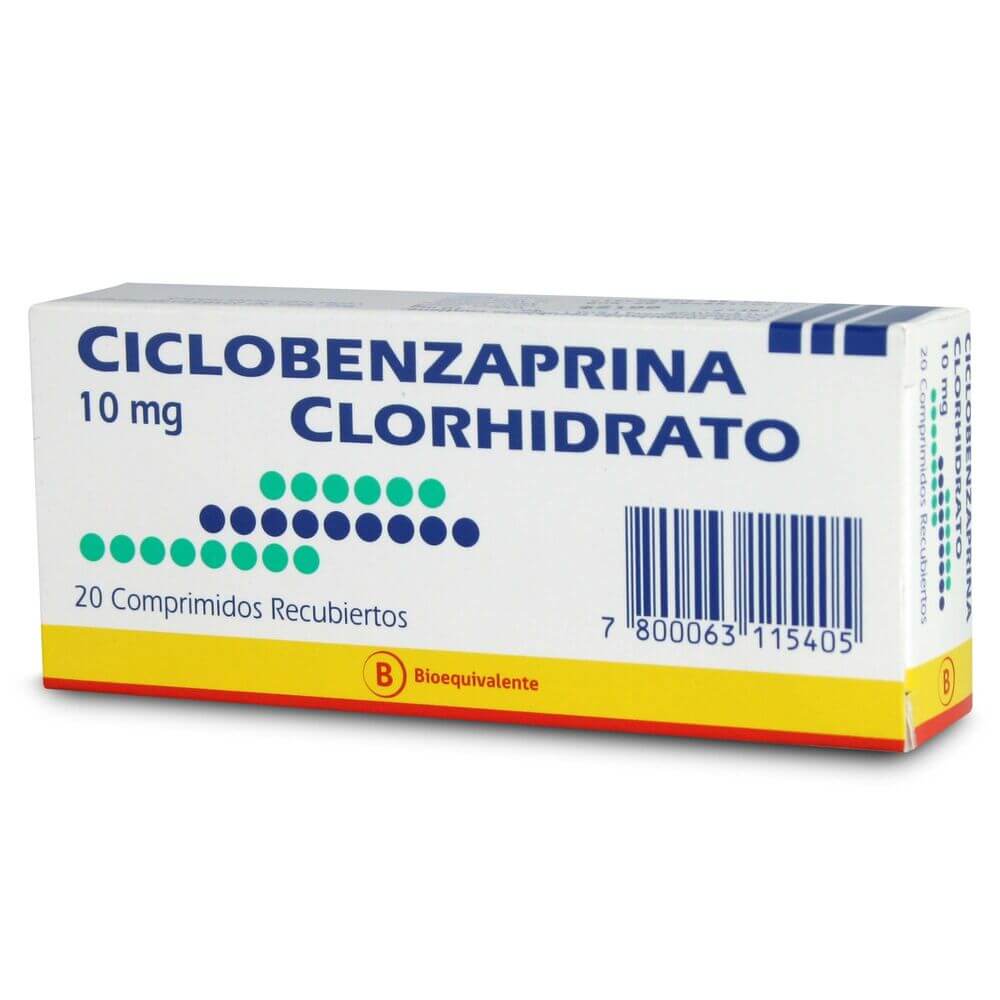 Ciclobenzaprina Comprimidos recubiertos 10mg - Farmacias Curie