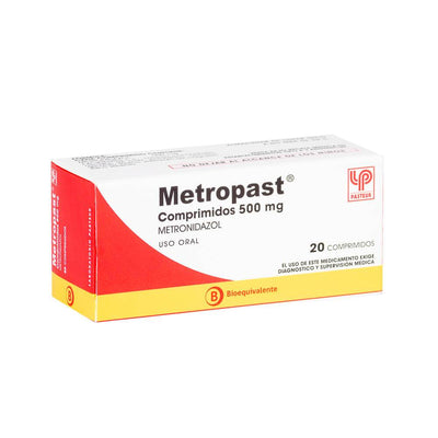 Metropast Comprimidos 500mg - 20 unidades - Farmacias Curie