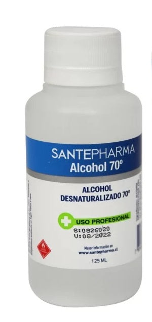 Alcohol Desnaturalizado 70° - 125ml - Farmacias Curie