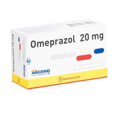 Omeprazol Cápsulas con gránulos con Recubrimiento Entérico 20mg - 60 unidades - Farmacias Curie