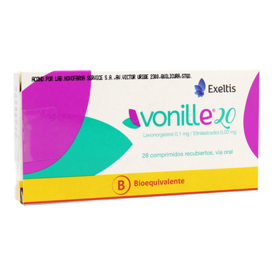 Vonille 20 Comprimidos Recubiertos - Farmacias Curie