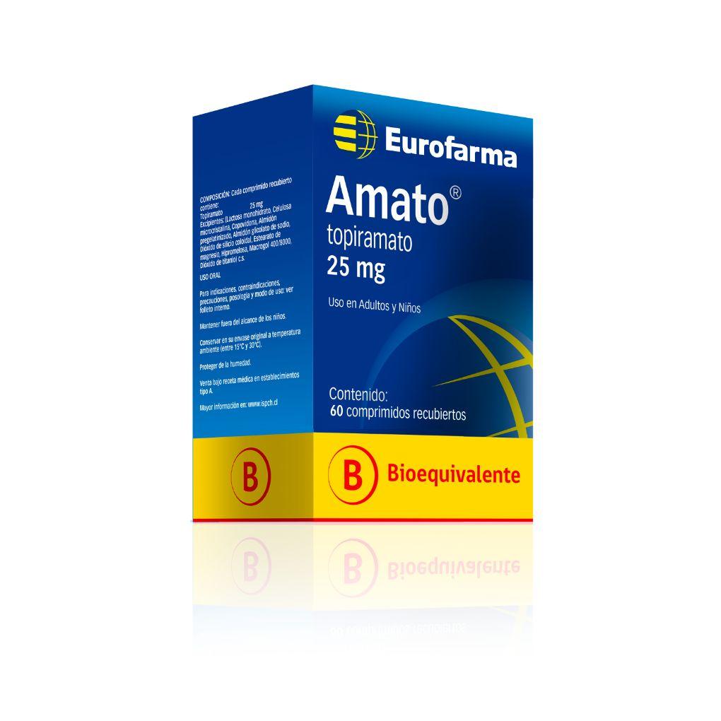 Amato 25mg - 60 Comprimidos Recubiertos - Farmacias Curie