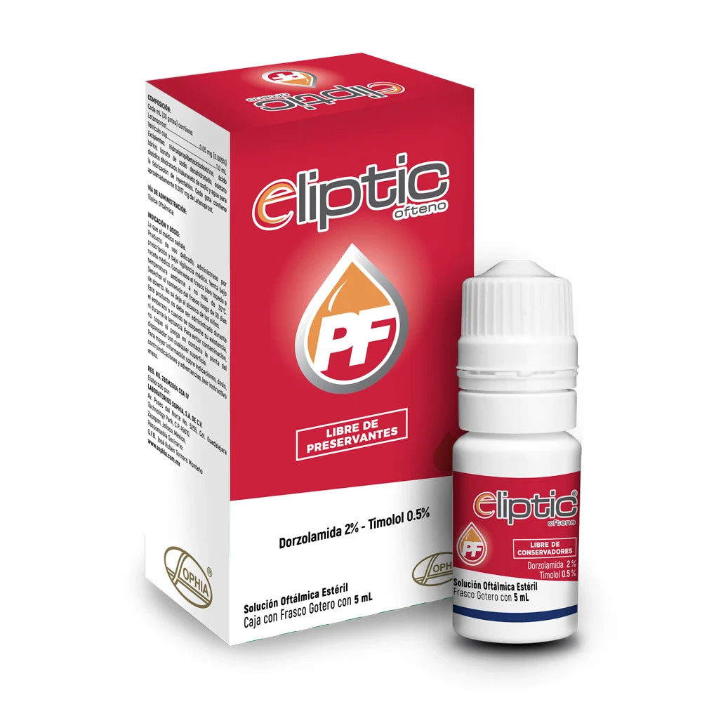 Eliptic Ofteno PF Libre de Preservantes - Solución Oftálmica 5 ml - Farmacias Curie
