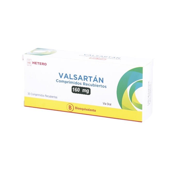 Valsartan 160mg - 30 Comprimidos Recubiertos - Farmacias Curie