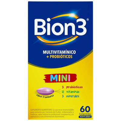 Pack Bion 3 Mini - 60 Comprimidos Masticables - Farmacias Curie