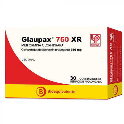 Glaupax 750mg XR - 30 Comprimidos de Liberación Prolongada - Farmacias Curie