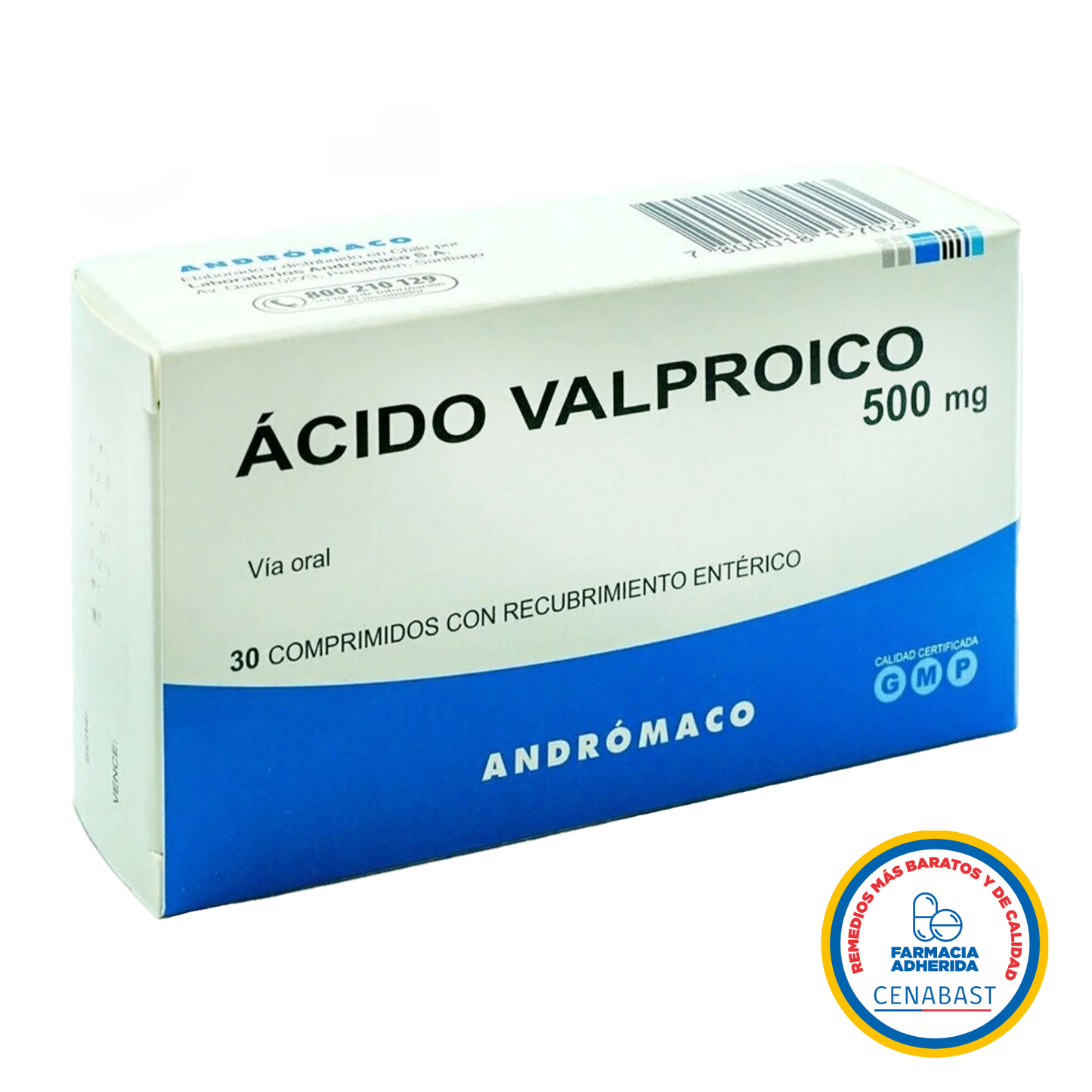 Acido Valproico 500 mg Comprimidos con Recubrimiento Entérico - Medicamento Cenabast - Farmacias Curie