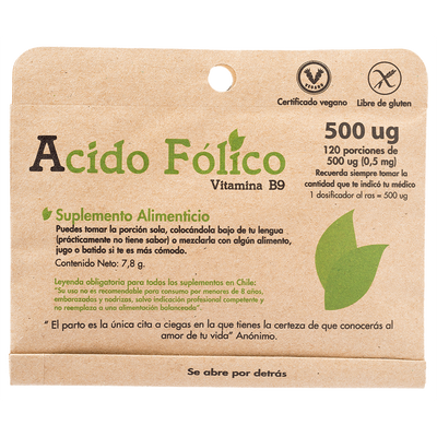 Ácido Fólico Sobre en Polvo - Farmacias Curie