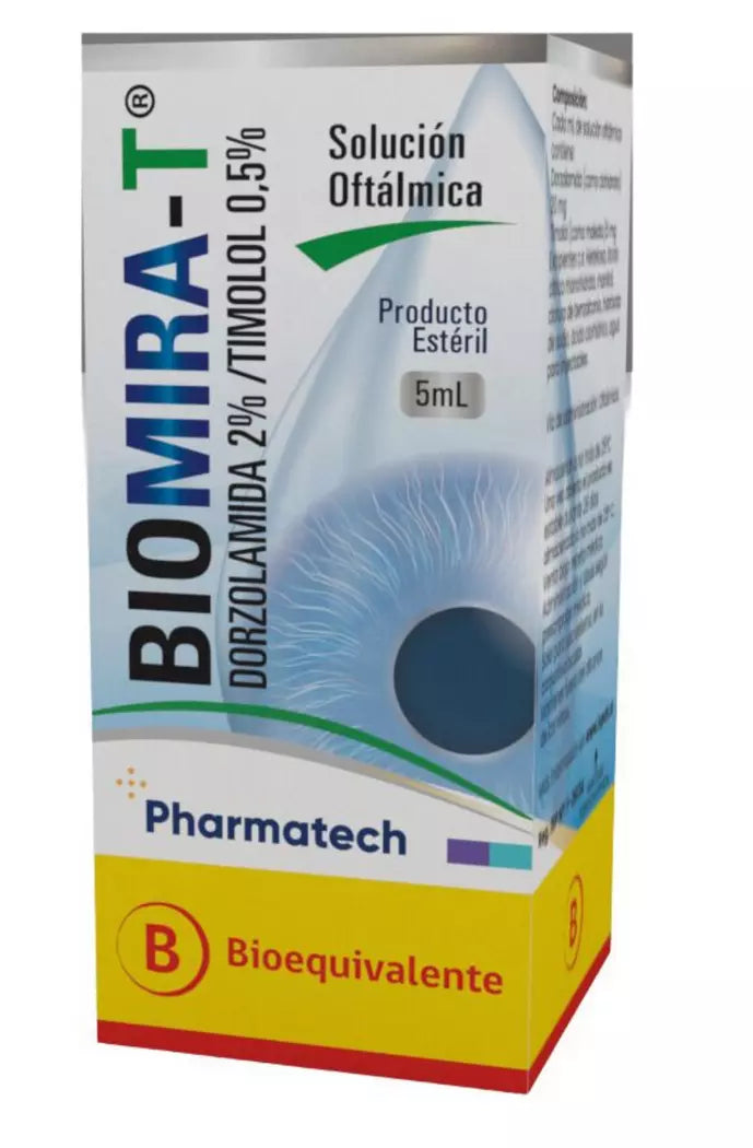 Biomira-T Solución Oftálmica 2%/0,5% - 5mL - Farmacias Curie