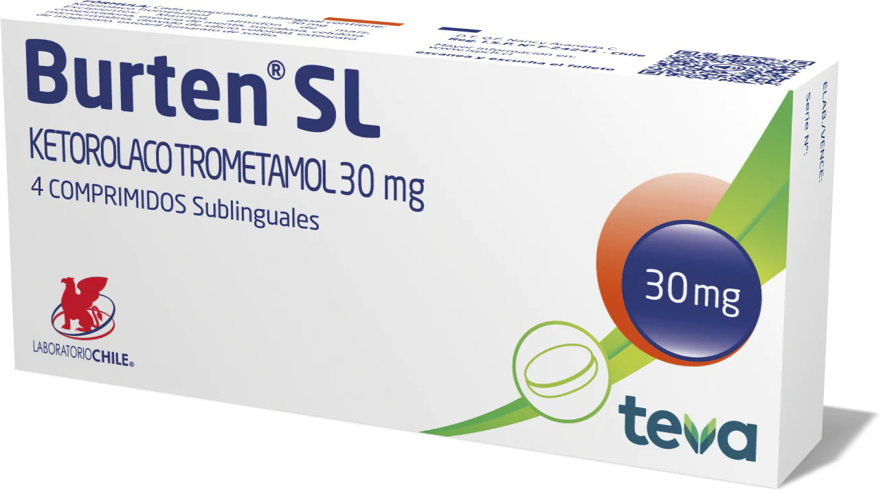 Burten SL 30mg - 4 Comprimidos Sublinguales - Farmacias Curie