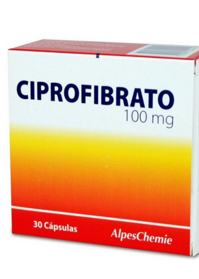Ciprofibrato 100mg - 30 Cápsulas - Farmacias Curie