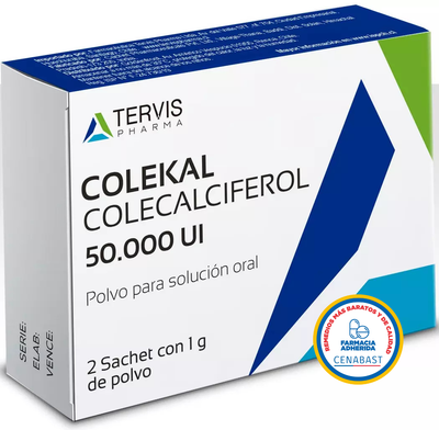 Colekal 50.000UI - 2 Sobres - Medicamento Cenabast
