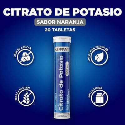 Citrato de Potasio 800mg - 20 Comprimidos Efervescentes