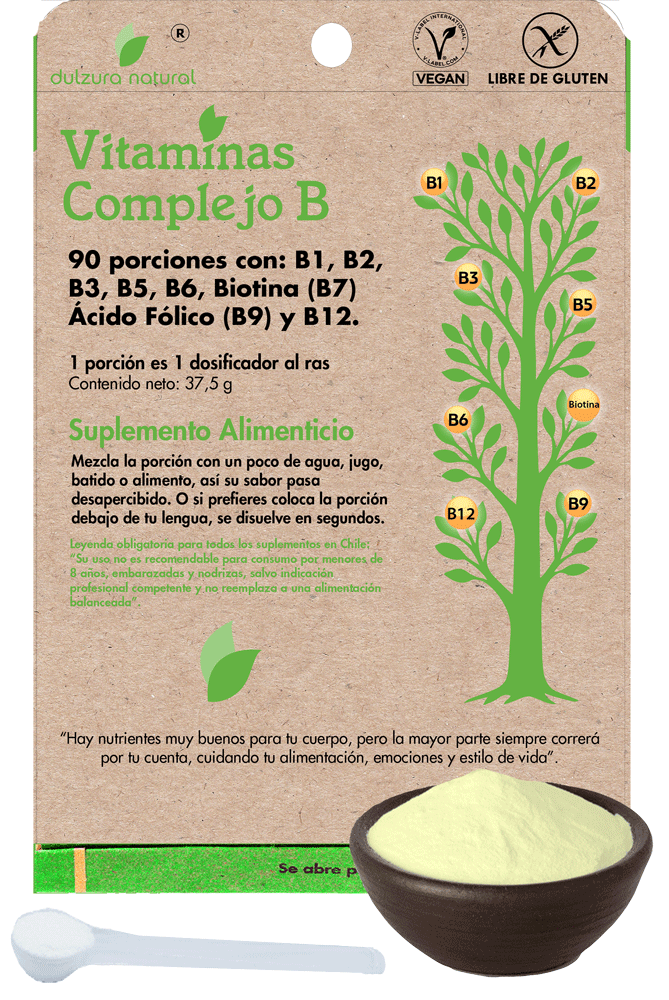 Dulzura Natural Complejo B en polvo - 90 Porciones