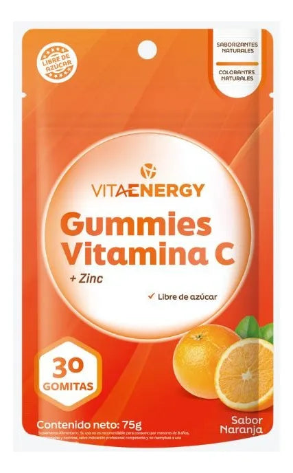 Gummies Vitamina C + Zinc - 30 Gomitas - Farmacias Curie