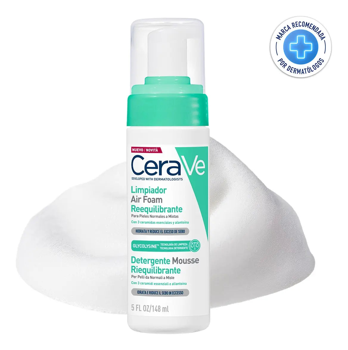 Cerave Mousse Limpiador Reequilibrante - 148 ml
