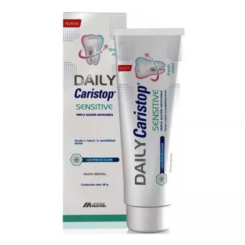 Daily Caristop Sensitive Pasta Dental Fluorada - 80 gramos - Farmacias Curie