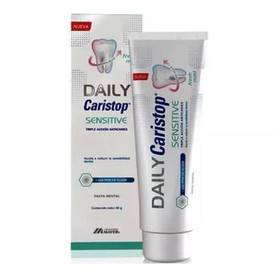 Daily Caristop Sensitive Pasta Dental Fluorada - 80 gramos - Farmacias Curie