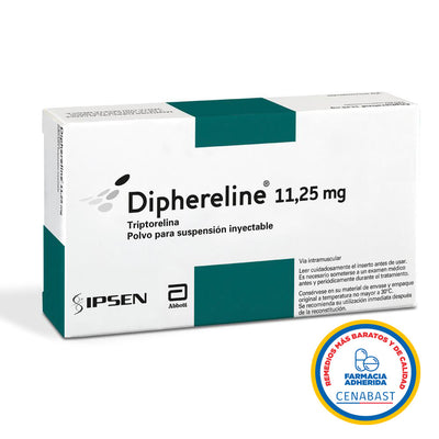 Diphereline Polvo para Suspensión Inyectable 11,25mg - Medicamento Cenabast - Farmacias Curie