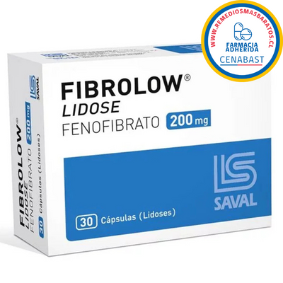 Fibrolow 200mg - 30 Cápsulas - Medicamento Cenabast - Farmacias Curie