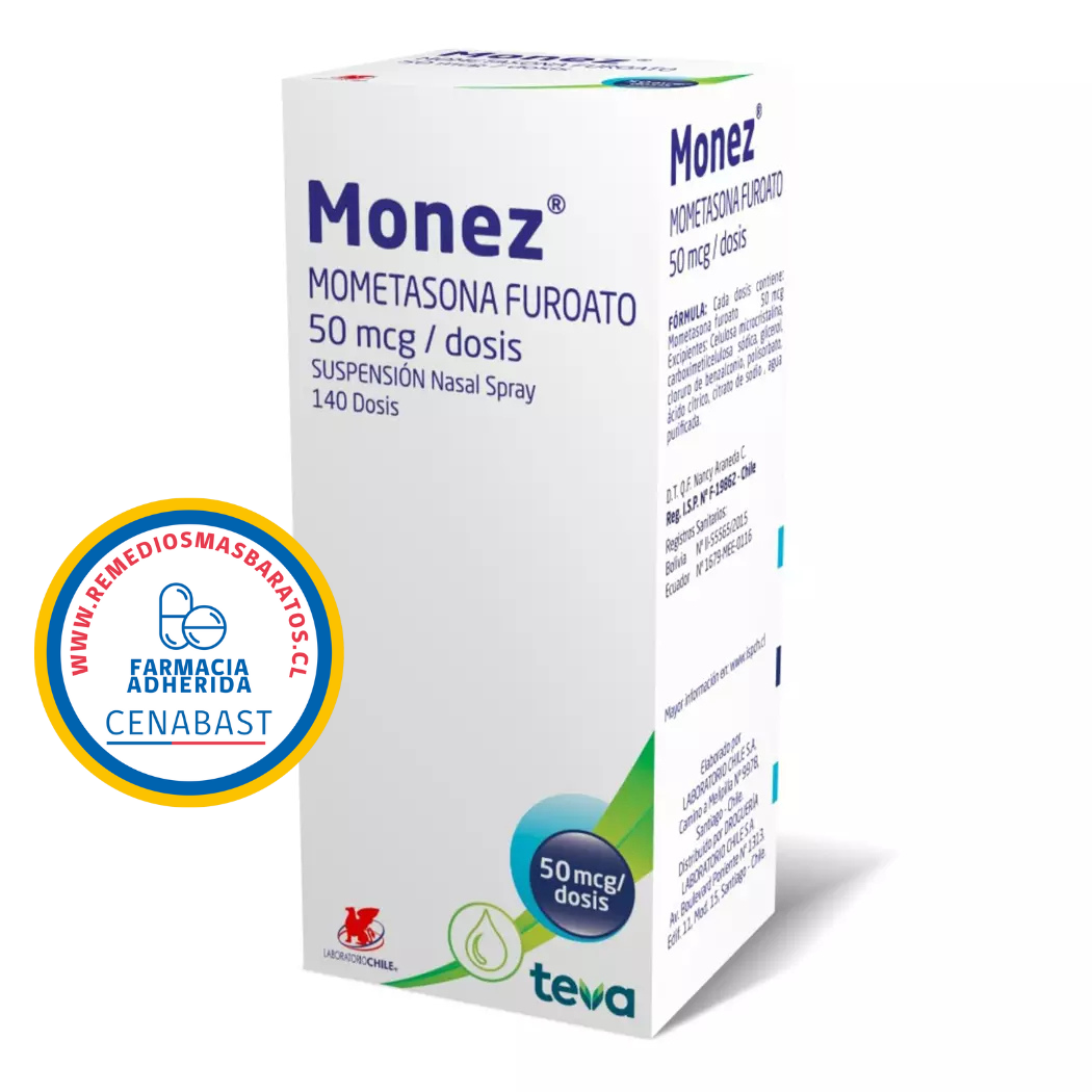 Monez Suspensión Nasal - 140 Dosis - Medicamento Cenabast - Farmacias Curie
