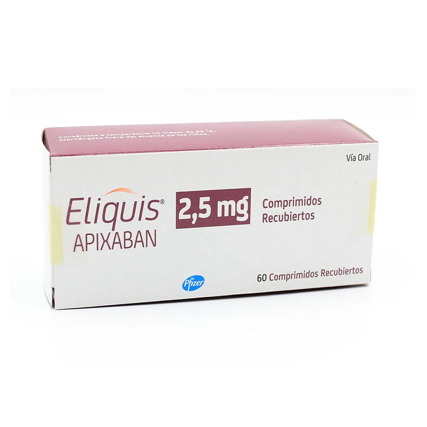 Eliquis 2.5 mg - 60 Comprimidos Recubiertos - Farmacias Curie