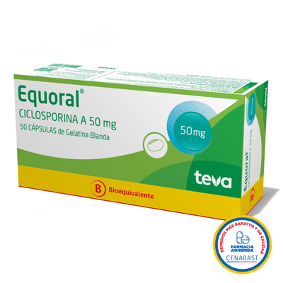 Equoral Cápsulas 50mg Medicamento Cenabast - Farmacias Curie