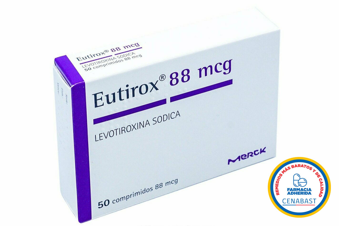 Eutirox 88mcg - 50 Comprimidos - Medicamento Cenabast - Farmacias Curie