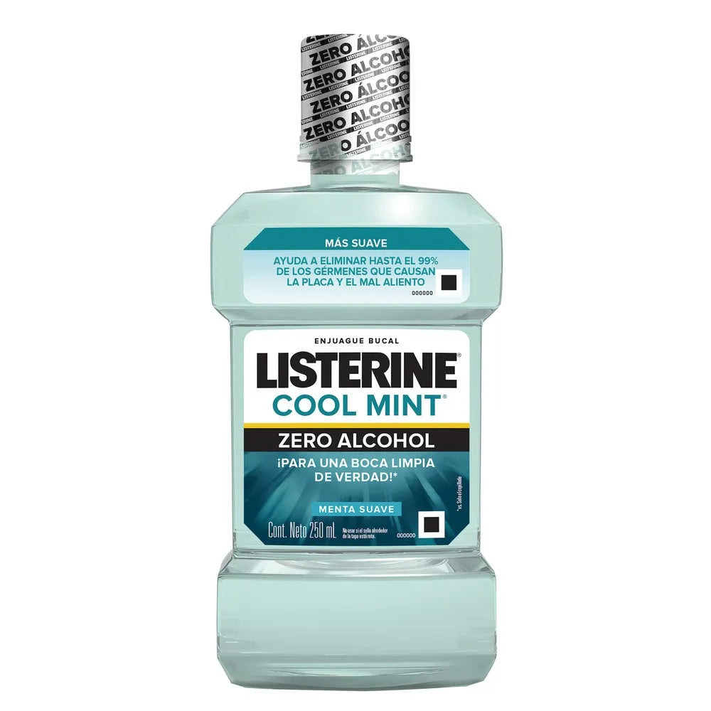 Listerine Cool Mint Sin Alcohol - 250 mL - Farmacias Curie