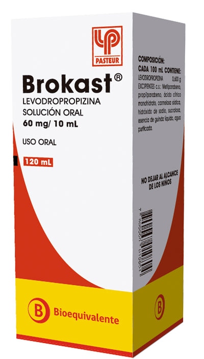 Brokast 60mg/ 10ml - Solución Oral 120 ml - Farmacias Curie