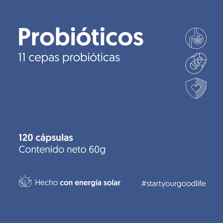 Probióticos 11 Cepas de 6 Billones de UFC Biostream - 120 Cápsulas