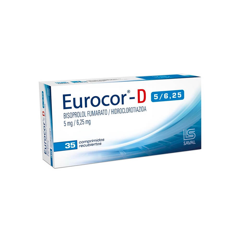 Eurocor-D 5/6,25 - 30 Comprimidos Recubiertos - Farmacias Curie