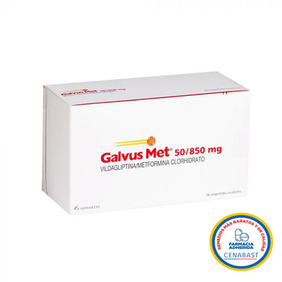 Galvus Met 50/850 mg - 56 Comprimidos Recubiertos - Medicamento Cenabast - Farmacias Curie