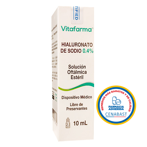 Hialuronato de Sodio 0.4% LP Solución Oftalmica - 10 mL - Medicamento Cenabast