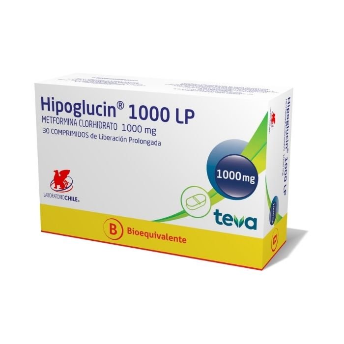 Hipoglucin 1000 LP Comprimidos de Liberación Prolongada - 30 unidades - Farmacias Curie