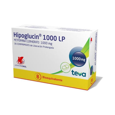 Hipoglucin 1000 LP Comprimidos de Liberación Prolongada - 30 unidades - Farmacias Curie
