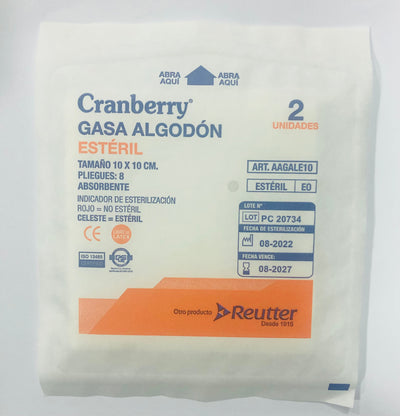 Gasa Algodón 5x5 cm - 1 sobre - Farmacias Curie