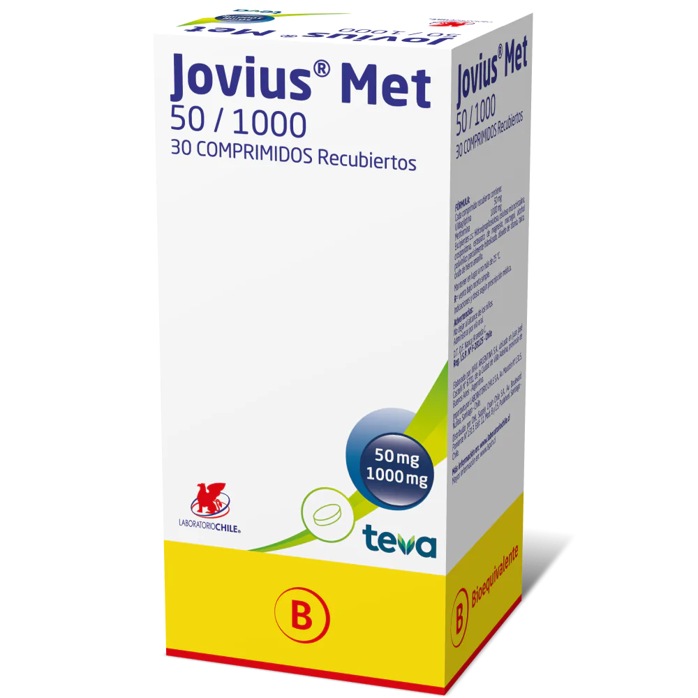 Jovius Met 50/1000mg - 30 Comprimidos Recubiertos - Farmacias Curie