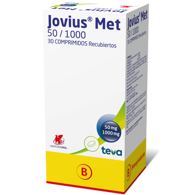 Jovius Met 50/1000mg - 30 Comprimidos Recubiertos - Farmacias Curie