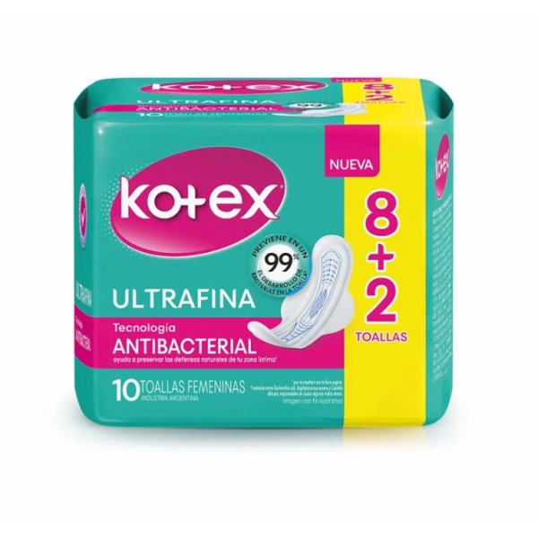 Kotex Toalla Higienica Cuidado Avanzado 10 unidades - Farmacias Curie