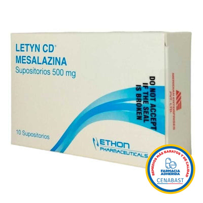 Letyn CD Supositorios 500mg Medicamento Cenabast - Farmacias Curie