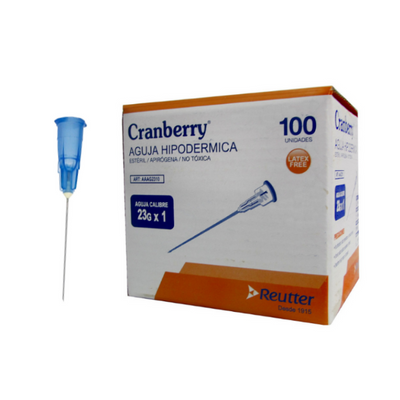 Aguja Hipodérmica 23G x 1' - 1 unidad - Farmacias Curie